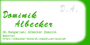 dominik albecker business card